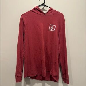 Volcom Maroon Hooded Shirt